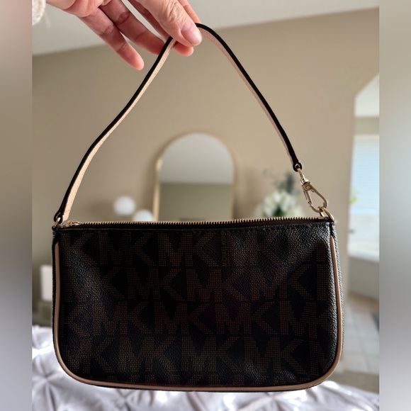 Michael Kors Small Brown Pouchette - Picture 2 of 4
